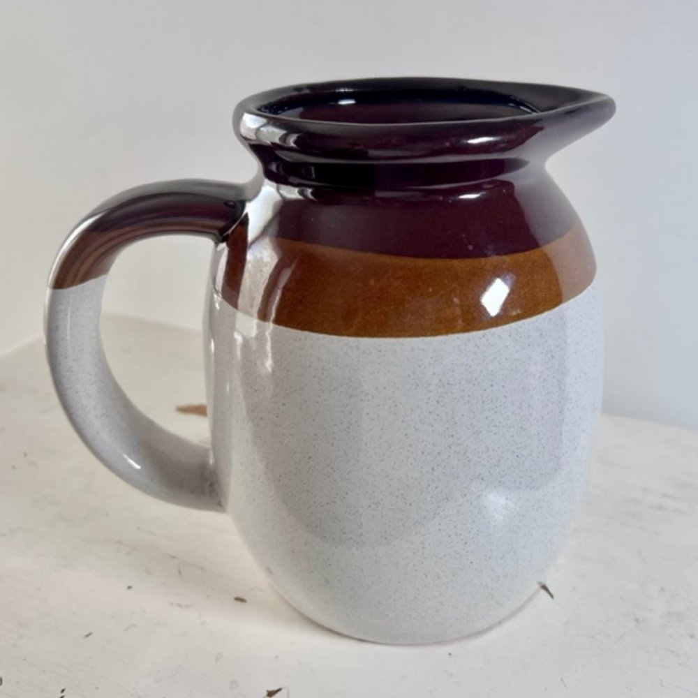 Gailstyn-Sutton Brittany 1980's Vintage Brown & Beige Pitcher - Like New